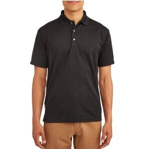 BEN HOGAN Men's Black Solid Ottoman Golf Polo Shirt Sz. 3XL‎